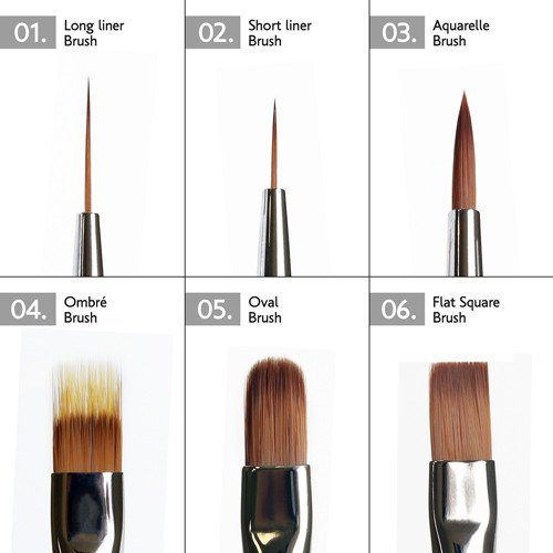 22025 Nail Brush Set 6τμχ.