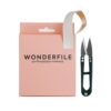 Wonderfile Thin file tape for base 130x15mm - 180 grit (7m) + scissors