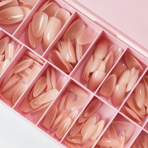 22611 Soft Gel Tips Almond Medium Nude Pink 300τμχ.