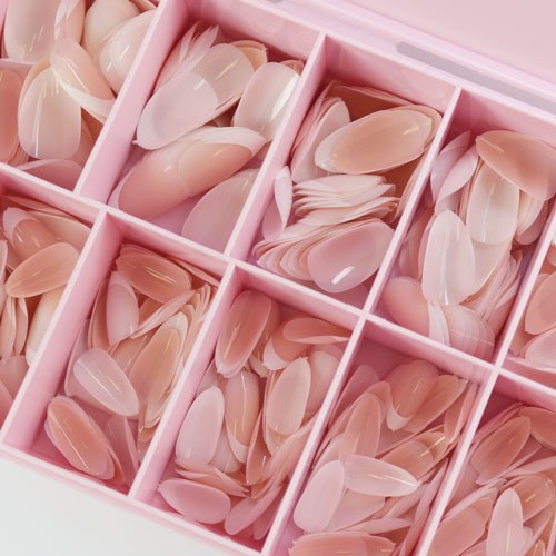 22623 Soft Gel Tips Almond Short French 600τμχ.