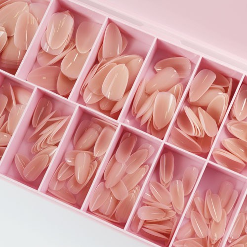 22631 Soft Gel Tips Almond Short Nude 300τμχ.
