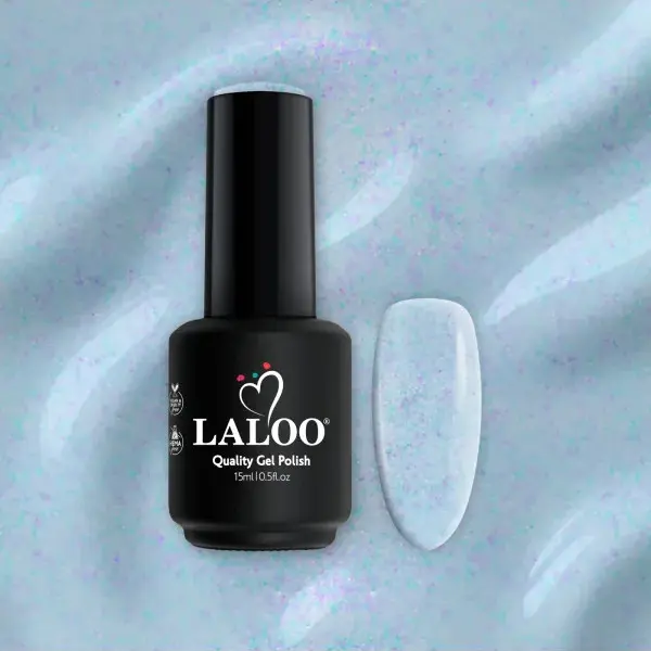 No.252 Aqua με pigment μωβ-λευκό-τυρκουάζ | Ημιμόνιμο Βερνίκι 15ml