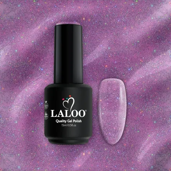 No.073 Ροζ Glitter ολογραφικό | Ημιμόνιμο Βερνίκι 15ml