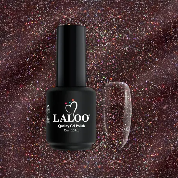 No.406 Καφέ-Μελιτζανί σκούρο με ιριδίζον shimmer | Ημιμόνιμο Βερνίκι 15ml