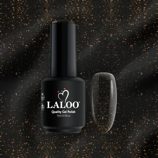 No.470 Μαύρο με χρυσό shimmer | Ημιμόνιμο Βερνίκι 15ml
