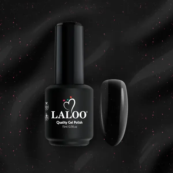 No.491 Μαύρο με κόκκινο shimmer | Ημιμόνιμο Βερνίκι 15ml