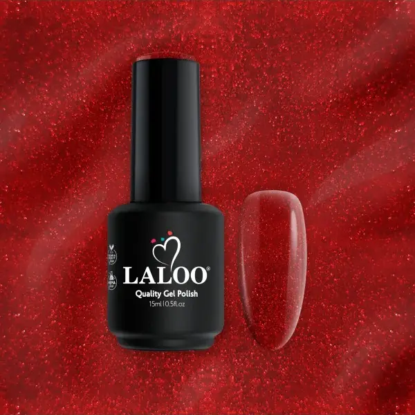 No.493 Κόκκινο με λεπτόκοκκο κόκκινο shimmer | Ημιμόνιμο Βερνίκι 15ml